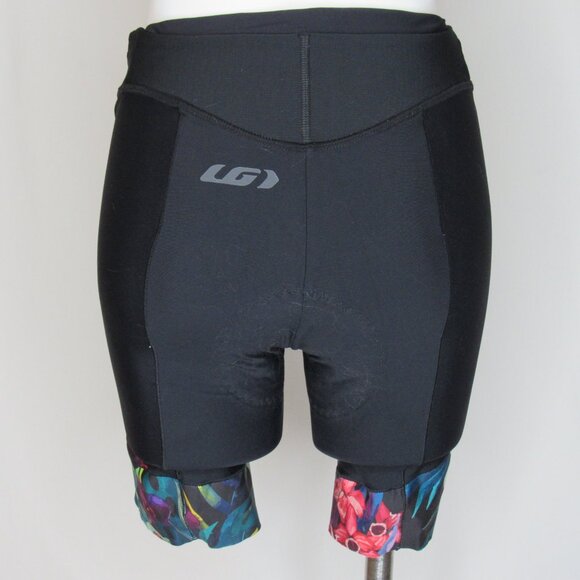 Louis Ganeau Carbon Black Tropiclal Floral Triathlon Shorts Women's L Large - Picture 3 of 8